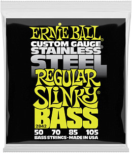 ERNIE BALL 2842 Stainless Steel Slinky Regular 50-105 - Струны для бас-гитары