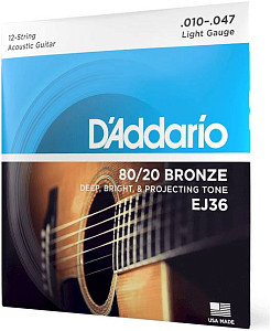 D'ADDARIO EJ36 - Струны для 12 струнной акустической гитары