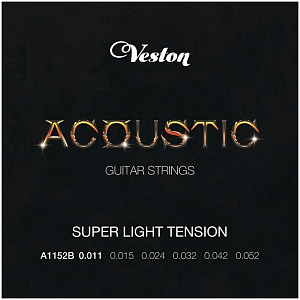 VESTON A1152 B - Струны для акустической гитары; Фосфорная бронза 11-52