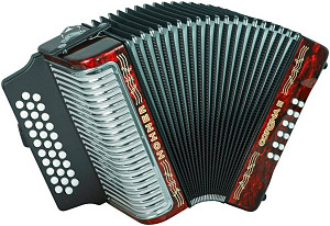 HOHNER Corona II FBbEb red - Аккордеон диатонический