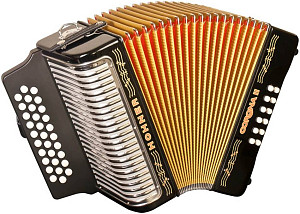 HOHNER Corona II FBbEb black lacquered - Аккордеон диатонический