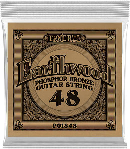 ERNIE BALL 1848 Earthwood Phosphor Bronze .048 - Струна одиночная для акустической гитары