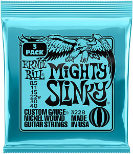 ERNIE BALL 3228 Nickel Slinky Mighty 3 Pack 8.5-40 - Струны для электрогитары
