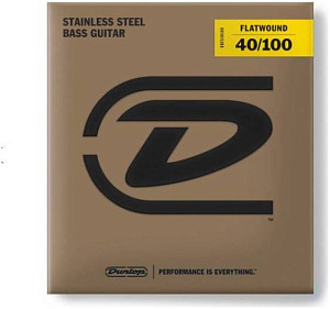 DUNLOP BASS FLATWND LG SCALE 40/100-4/SET DBFS40100 - Струны