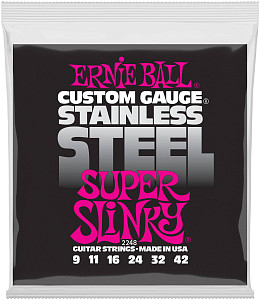 ERNIE BALL 2248 Stainless Steel Slinky Super 9-42 - Струны для электрогитары