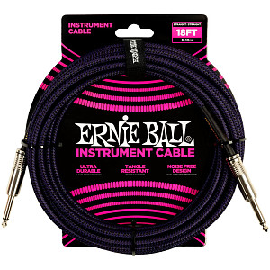 ERNIE BALL 6395 - Гитарный кабель, оплетёный. 5,49 м
