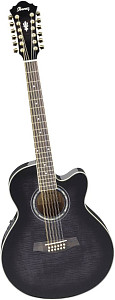 IBANEZ AEL2012E TRANSPARENT BLACK SUNBURST - Гитара электроакустическая 12-струнная