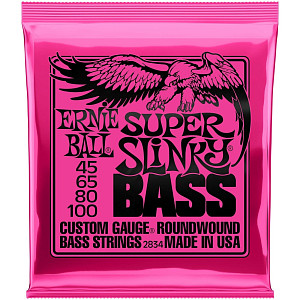 ERNIE BALL 2834 - Струны для бас-гитары Nickel Wound Bass Super Slinky (45-65-80-100)