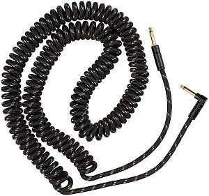 FENDER Deluxe Coil Cable 30' Black Tweed инструментальный кабель, витой,...