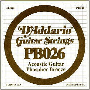 D'ADDARIO PB026 - Струна одиночная для акустической гитары