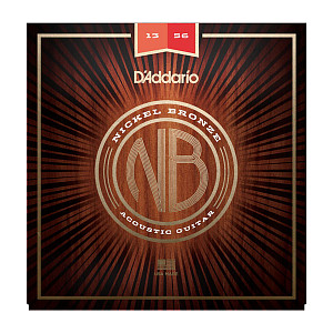 NB1356 Nickel Bronze Комплект струн для акустической гитары, Medium, 13-56, D'Addario