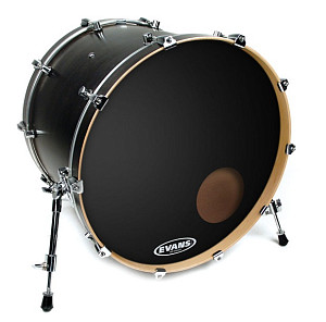 BD22RB EQ3 Resonant Пластик для бас-барабана 22", резонансный, черный, Evans