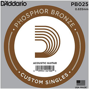 D'ADDARIO PB025 - Струна одиночная для акустической гитары