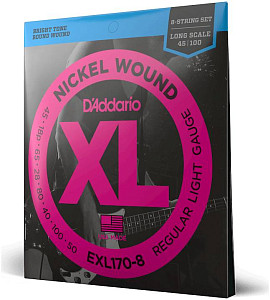 D'ADDARIO EXL170 8 - Струны для бас-гитары 8 струнной