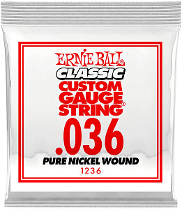 ERNIE BALL 1236 Plain Steel .036 - Струна одиночная для акустической и электрогитары
