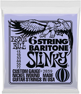 ERNIE BALL 2839 Nickel Wound 5/8 Scale Slinky 13-72 - Струны для баритон-гитары