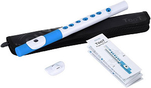 NUVO TooT (White/Blue) блок-флейта TooT, материал - пластик, цвет - белый/голубой,...