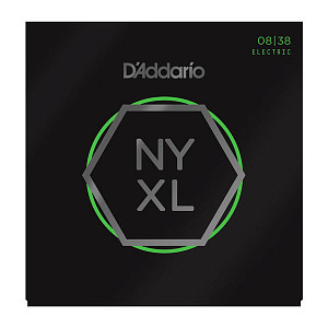 NYXL0838 NYXL Комплект струн для электрогитары, никелированные, Extra Super Light, 08-38, D'Addario