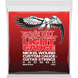 ERNIE BALL 2208 - Струны для электрогитары; Nickel Wound Light (11-15-22w-30-42-52)