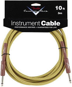 FENDER CUSTOM SHOP 10' ANGLE INSTRUMENT CABLE TWEED - Инструментальный кабель