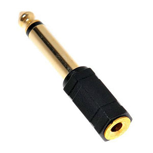 Переходник «Джек 6,3 мм - RCA(F)» позолоченный