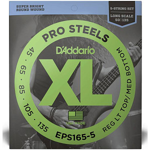 D'ADDARIO EPS165-5 - Cтруны для бас-гитары; Cталь; Калибр: 045-065-085-105-135