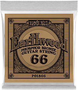 ERNIE BALL 1866 Earthwood Phosphor Bronze .066 - Струна одиночная для акустической гитары