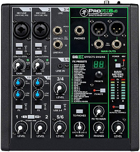 MACKIE ProFX6v3 6-канальный микшер с процессором эффектов