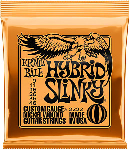 ERNIE BALL 2222 Nickel Wound Slinky Hybrid 9-46 - Струны для электрогитары