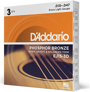 D'ADDARIO EJ15-3D - Струны для акустической гитары