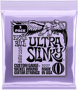ERNIE BALL 3227 Nickel Slinky Ultra 3 Pack 10-48 - Струны для электрогитары