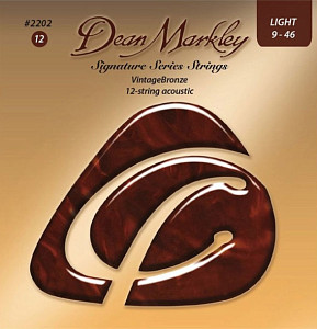 Dean Markley DM2202 Vintage Bronze Комплект струн для 12-струнной акустической гитары, 9-46