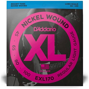 D'ADDARIO EXL170 - Струны для бас-гитары; Никель; Калибр (45-65-80-100.)