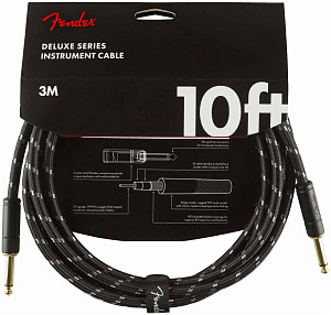 FENDER DELUXE 10' INST CBL BTWD инструментальный кабель, черный твид,...