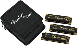 FENDER Blues DeVille Harmonica Pack of 3 with Case губная гармоника, набор...