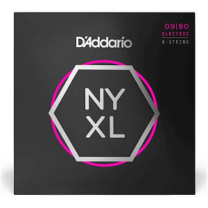 D'ADDARIO NYXL0980 - Струны для 8-струнной электрогитары; Light; 09-80
