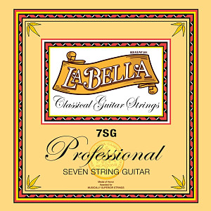 7SG Professional Комплект струн для 7-струнной классической гитары, посеребренные, La Bella