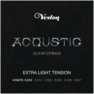 VESTON A1047 S- Струны для акустической гитары Extra Light 10-47