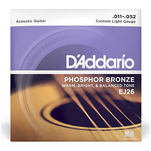 D'ADDARIO EJ26 - Струны для акустической гитары Custom Light 11-52