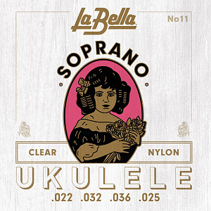 11-SOPRANO Комплект струн для укулеле сопрано, нейлон, La Bella