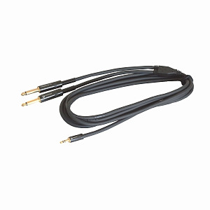 PROEL CHLP170LU3 - инсертный кабель, 2 х 6,3 джек моно <-> 3.5 джек стерео, длина - 3м.