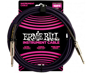 ERNIE BALL 6393 - Гитарный кабель, оплетёный. 3,05 м
