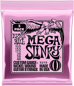 ERNIE BALL 3213 Nickel Slinky Mega 3 Pack 10.5-48 - Струны для электрогитары