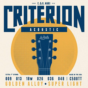 C500TT Criterion Комплект струн для акустической гитары, бронза 80/20, 9-48, La Bella