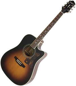 EPIPHONE MASTERBILT DR-500MCE VINTAGE SUNBURST - Гитара электроакустическая шестиструнная