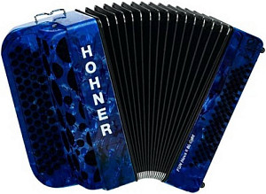 HOHNER Fun Nova II 80 light dark blue perloid celluloid (B-Stepped) - Баян