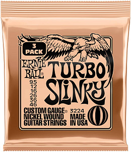 ERNIE BALL 3224 Nickel Slinky Turbo 3 Pack 9.5-46 - Струны для электрогитары