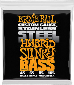 ERNIE BALL 2843 Stainless Steel Slinky Hybrid 45-105 - Струны для бас-гитары