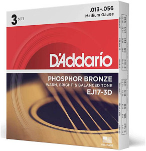 D'ADDARIO EJ17-3D - Струны для акустической гитары
