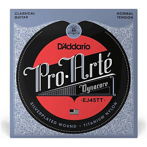 D'ADDARIO EJ45TT - Струны для классической гитары; Премиум класс, оплётка-титан